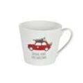 Krasilnikoff Happy Cup Becher mit Henkel, Driving Home for Christmas, Ø 10, Höhe 9 cm