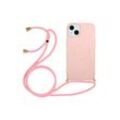 Handykette Hülle Handy Schutz für Apple iPhone 15 Case Cover Bumper Etuis Kette