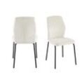 Stuhl 2er Set Beige Polsterstuhl Essstuhl Küchenstuhl Stuhlset Stühle