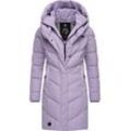 Steppmantel RAGWEAR "Natalka" Gr. L (40), lila (lavender) Damen Mäntel stylischer, gesteppter Winterparka mit gefütterter Kapuze