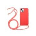 Handykette Hülle Handy Schutz für Apple iPhone 15 Case Cover Bumper Etuis Kette