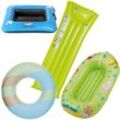 Wehncke - Kinder-Badeset (Schwimmring, Kinderboot, Luftmatratze) + Bestway Cooler Floatgrün