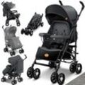 KIDIZ® Kinderwagen City-Pro Buggy Kinderbuggy klappbar Liegebuggy Sportwagen Faltbar 360° 6-Zoll-Rädern Inkl. Moskitonetz , Fußsack und Regenverdeck zusammenklappbar Schlaffunktion