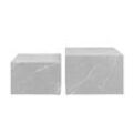 2er Set Couchtisch grau Marmor Optik Sofatisch Beistelltisch Wohnzimmer Tisch