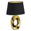 Design Nacht Schreib Tisch Leuchte schwarz gold Schlaf Zimmer Lese Lampe Reality Leuchten R50511079