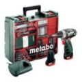 Akku-Bohrschrauber Set PowerMaxx bs 10,8V 2x 2,0 Ah + Lader im Koffer - Metabo