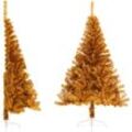 Vidaxl - Künstlicher Halb-Weihnachtsbaum mit Ständer Gold 150 cm pet