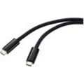 Apple iPad/iPhone/iPod Anschlusskabel [1x USB4® - 1x USB4®] 1.00 m Schwarz - Renkforce