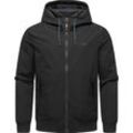 Outdoorjacke RAGWEAR "Perci" Gr. L (52), schwarz, Herren, Obermaterial: 100% Polyester, Innenfutter: 100% Polyester, Jacken, Stylische Herren Übergangsjacke mit großer Kapuze