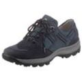 Schnürschuh WALDLÄUFER "HOLLY", Damen, Gr. 4,5 (37,5), blau, Nubukleder, Textil, sportlich, Schuhe, Bequemschuh, Halbschuh, Outdoorschuh in Trekking-Optik, H-Weite