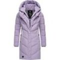 Steppmantel RAGWEAR "Natalka", Damen, Gr. L (40), lila (lavender), Außenmaterial: 100% Polyester, Innenfutter: 100% Polyester, Wattierung: 100% Polyester, modisch, tailliert ca. Mitte Oberschenkel, Langarm Ärmel ohne Ärmelschlitz Strickbündchen, Mäntel, stylischer, gesteppter Winterparka mit gefütterter Kapuze