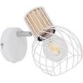 Globo - Wand Lampe Metall Leuchte Holz Spot Beweglich Schlaf Zimmer Beleuchtung Design