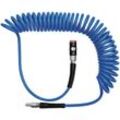 Spiralschl. pu blau, 7,5m, NW7,4 Stecker u. Sicherheits-Kupplung 10x6,5mm - Riegler