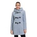 Outdoorjacke GIL BRET "Gil Bret Dufflecoat mit Kapuze" Gr. 44, blau (bright melange) Damen Jacken