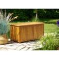 Casaria® Gartenbox Holz Akazie 300L Deckel 160kg Belastbarkeit Wetterfest Auflagenbox Aufbewahrungsbox Garten Balkon Wintergarten Sitztruhe 115x50cm