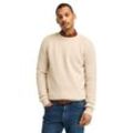 Strickpullover TIMBERLAND "RagLan SLeeve Crew Neck Sweater" Gr. S, beige (ang. heather), Herren, Strick, Obermaterial: 80% Wolle, 20% Nylon, Pullover