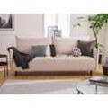 Valentina - 3-sitzer schlafsofa - mit bettkasten - aus cord - zeitgenössischer stil - beige