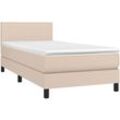 Vidaxl - Boxspringbett mit Matratze & led Cappuccino-Braun 90x200cm