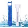 Pool-Thermometer, schwimmendes, stoßfestes Pool-Thermometer mit Seil für alle Schwimmbäder, Spas, Whirlpools, Aquarien und Fischteiche