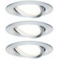 93487 Nova Einbauleuchte 3er Set led led 18 w Aluminium (gedreht) - Paulmann