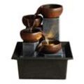 Kleiner Tischbrunnen mit fließendem Wasser, Feng-Shui-Ornament, 15,7 x 13 x 19 cm, mit Wasserpumpe nach europäischem Standard - Ahlsen