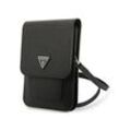 Guess Wallet Saffiano Triangle Logo Handytasche – Smartphone- und Zubehörtasche (schwarz)