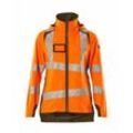 Hard Shell Jacke, Damen, leichtem Futter Jacke Gr. xl, hi-vis orange/moosgrün - Mascot