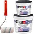 Level+ - level+ Fliesengrund Haftgrund Quarzgrund 11KG L+17 + Farbroller 10cm