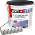 Level+ - level+ Fliesengrund Haftgrund Quarzgrund 20KG L+17 + Farbroller 25cm