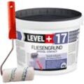 Level+ Fliesengrund Haftgrund Quarzgrund 4KG L+17 + Farbroller 10cm