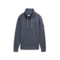 TOM TAILOR Herren Sweatshirt mit Logo-Details, blau, Melange Optik, Gr. XXL