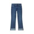 TOM TAILOR Damen Alexa Straight Jeans, blau, Uni, Gr. 28/32