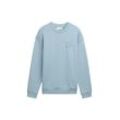 TOM TAILOR DENIM Herren Pullover mit Rundhalsausschnitt, blau, Uni, Gr. XL