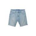 TOM TAILOR Herren TTJOSH Regular Slim Jeans Shorts, blau, Uni, Gr. 36