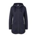 TOM TAILOR Damen Sweatjacke mit Kapuze, blau, Gr. S