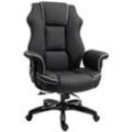 Vinsetto Bürostuhl ergonomisch schwarz 66,5 x 55 x 123-129 cm (BxLxH)