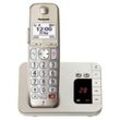 Panasonic KX-TGE260GN Schnurloses Telefon mit Anrufbeantworter champagner