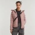 Steppjacke G-STAR "leicht wattiert mit Kapuze" Gr. M, lila (lt berry mist), Damen, Obermaterial: 100% Polyamid, Jacken