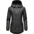 Regenjacke NAVAHOO "Lindraa" Gr. M (38), schwarz Damen Jacken stylische wasserdichte Outdoorjacke mit Teddyfell