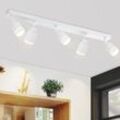 Gbly - Deckenstrahler Modern Weiß Deckenleuchte: 5 Flammig Schwenkbar Deckenspot Flurlampe GU10 Deckenlampe Metall Innen Wandstrahler für Küche Büro