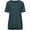 Rundhals-Shirt Benedikte Green Cotton grün