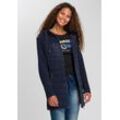 Langjacke KANGAROOS Gr. 32, blau (marine (steppjacke aus nachhaltigem material)), Damen, Obermaterial: 100% Polyester. Futter: 100% Polyester. Ärmel: 100% Polyester. Wattierung: 100% Polyester, unifarben, kontrastfarbene Details, Jacken, leichter Webstoff, figurbetonter Schnitt, mit Kapuze