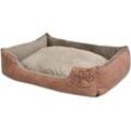 Hundebett mit Kissen pu Kunstleder Größe xl Beige Vidaxl