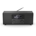 HAMA Digitalradio (DAB+) "Digital Radio, DAB Radiowecker, FM/Stereo/6W DR1400", schwarz, B:30cm H:13cm T:14cm, Radios