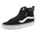 Sneaker VANS "Filmore Hi VansGuard", Gr. 36,5, schwarz-weiß (schwarz, weiß), Leder, Textil, sportlich, Schuhe