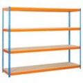 Simonrack Schwerlastregal ECOFORTE 1204-4 458100047201244 orange, blau 120,0 x 45,0 x 200,0 cm