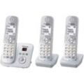 Panasonic KX-TG6823 Trio DECT, GAP Schnurloses Telefon analog Anrufbeantworter Silber, Grau