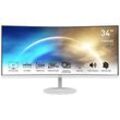 MSI PRO MP341CQWDE LED-Monitor EEK G (A - G) 86.4 cm (34 Zoll) 3440 x 1440 Pixel 21:9 1 ms DisplayPort, HDMI®, Kopfhörer (3.5 mm Klinke) VA LED