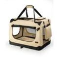 Lionto Hundetransportbox - faltbar - beige XXL