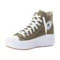 Sneaker CONVERSE "CHUCK TAYLOR ALL STAR MOVE PLATFORM", Gr. 38, grün (utility, weiß, schwarz), Textil, sportlich, Schuhe